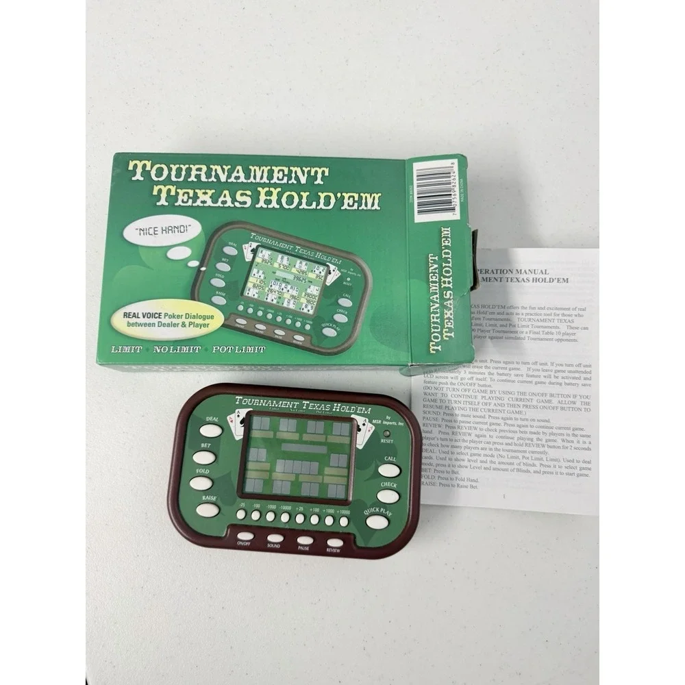 Vintage Tournament Texas Hold'em Handheld Electronic Poker Game MSR Imports
